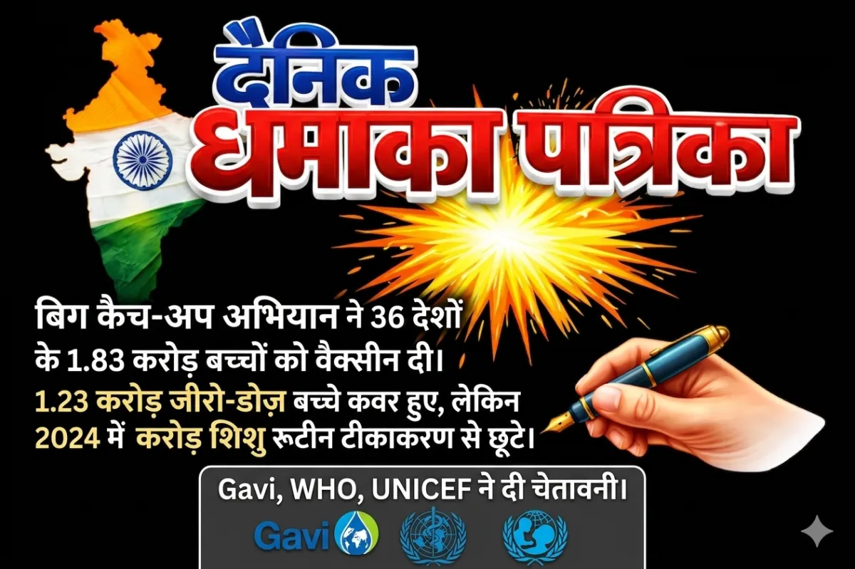 बड़ा कैच-अप अभियान: 1.83 करोड़ बच्चों को लगी वैक्सीन, फिर भी 1.43 करोड़ शिशु छूटे
