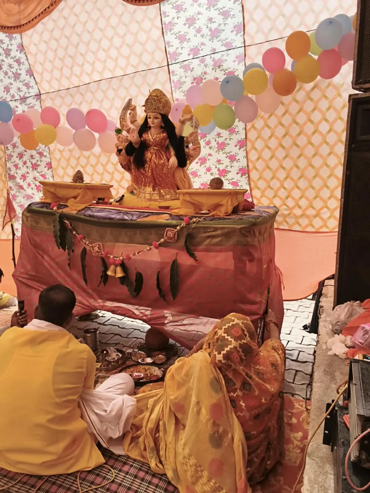 नवरात्रि के शुभारंभ पर कोठी कैसत में देवी प्रतिमा की स्थापना, श्रद्धालुओं में उत्साह